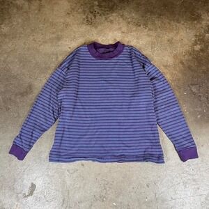 BDG purple striped long sleeve shirt